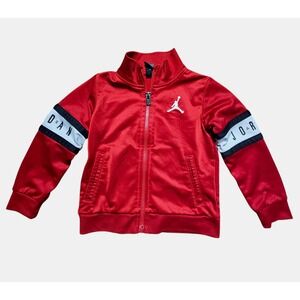 Nike Air Jordan Track Jacket Red Full Zip Embroidered Logo Baby‎ Boys 24M Red